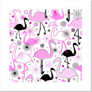 Flamingo Flock Posters and Art